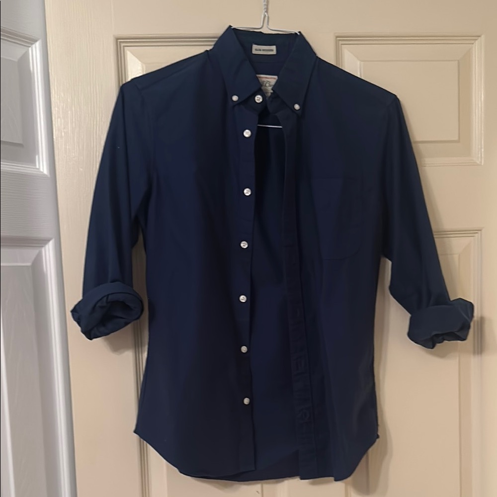 J Crew Men's Navy Button-Down Shirt